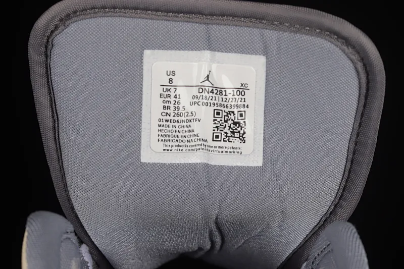 All categories Air Jordan Jordan series basketball shoes Air Jordan 1 Mid Air Jordan 1 Mid AJ1 Joe 1 rice gray coconut milk mid-top basketball shoes DN4281-100